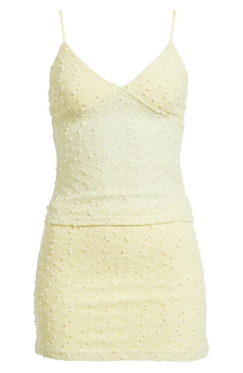 Princess Polly Blazing Heat Textured Camisole & Miniskirt Set, Main, color, Yellow