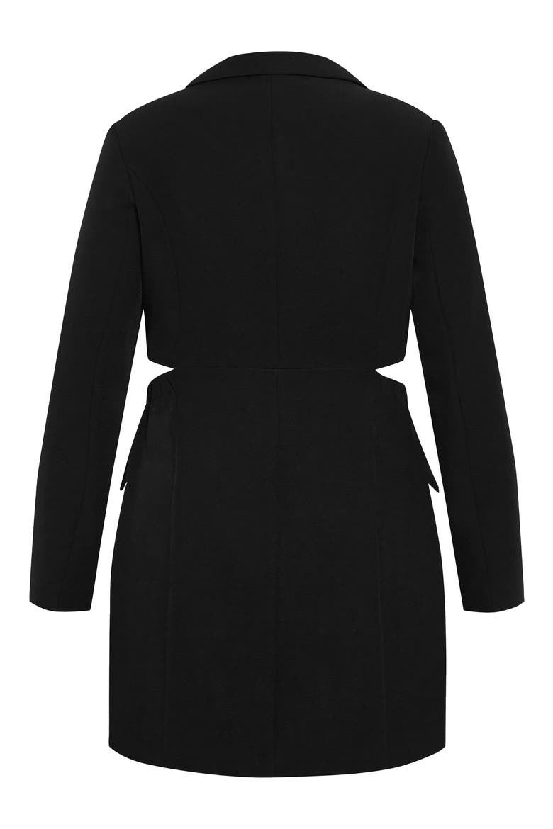 Marrie Double Breasted Long Sleeve Blazer Dress, Alternate, color, BLACK