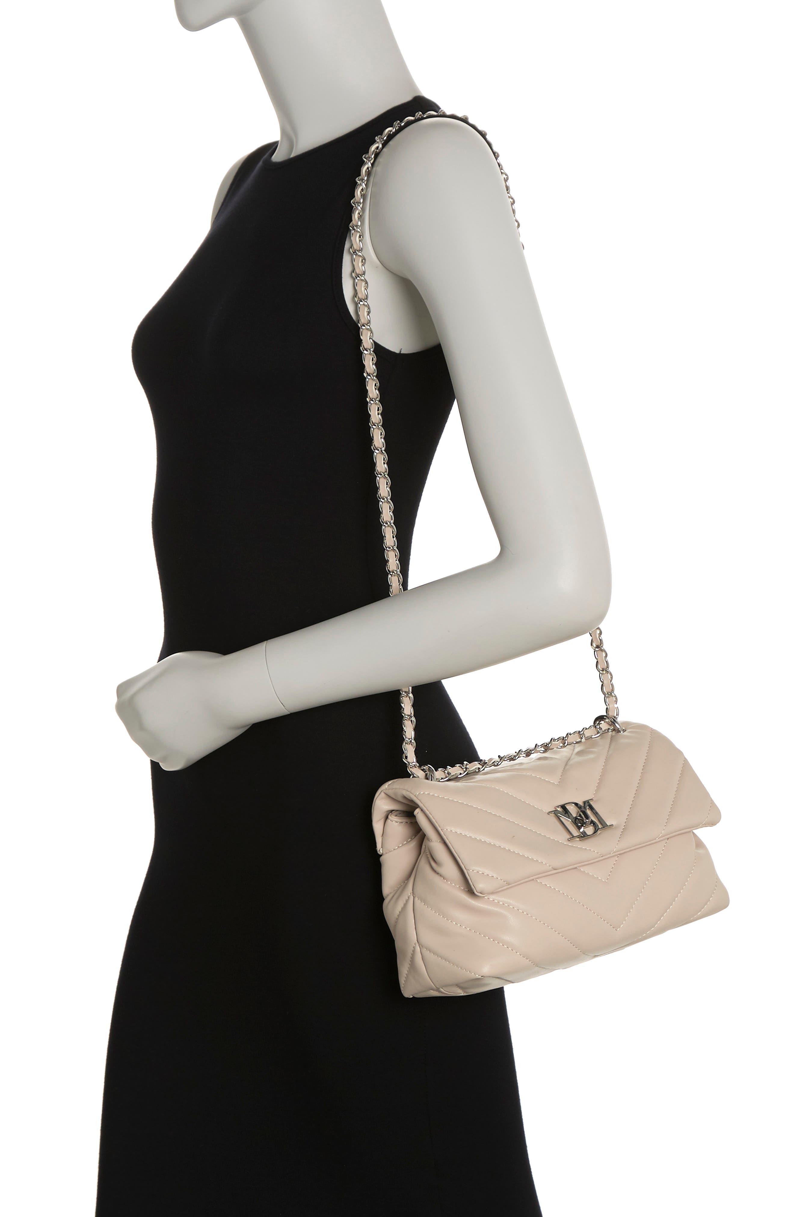 Badgley Mischka Collection Diagonal Quilted Convertible Shoulder Bag, Alternate, color, 