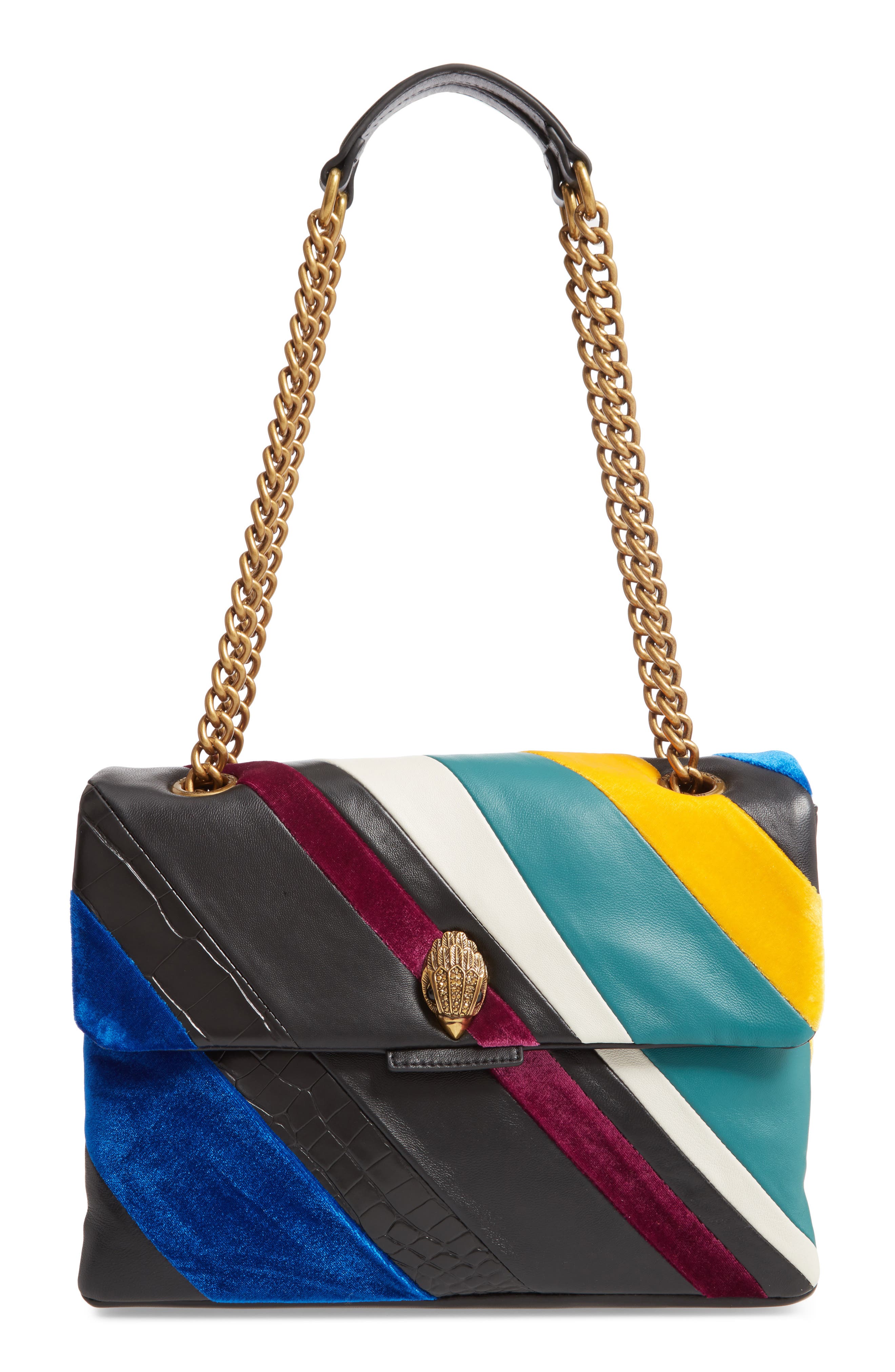 Kurt Geiger London Large Kensington Mixed Media Shoulder Bag, Main, color, 