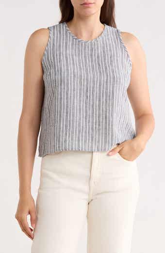 Stripe Sleeveless Cotton Top
