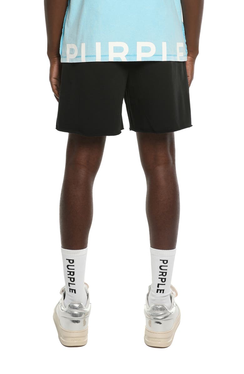 PURPLE BRAND Midweight Fleece Sweat Shorts, Alternate, color, Black