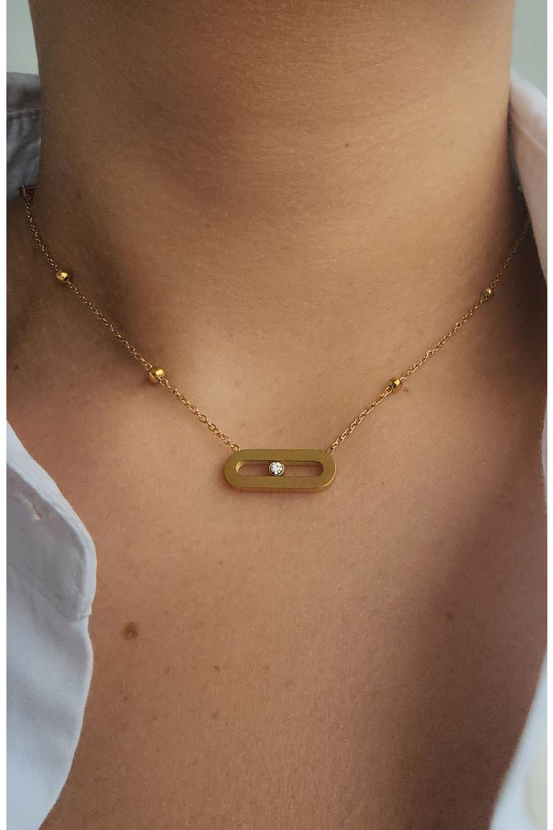 Station Pendant Necklace, Alternate, color, GOLD