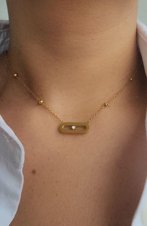 Adornia Tarnish Resistant 18k Gold Plated Bar Necklace