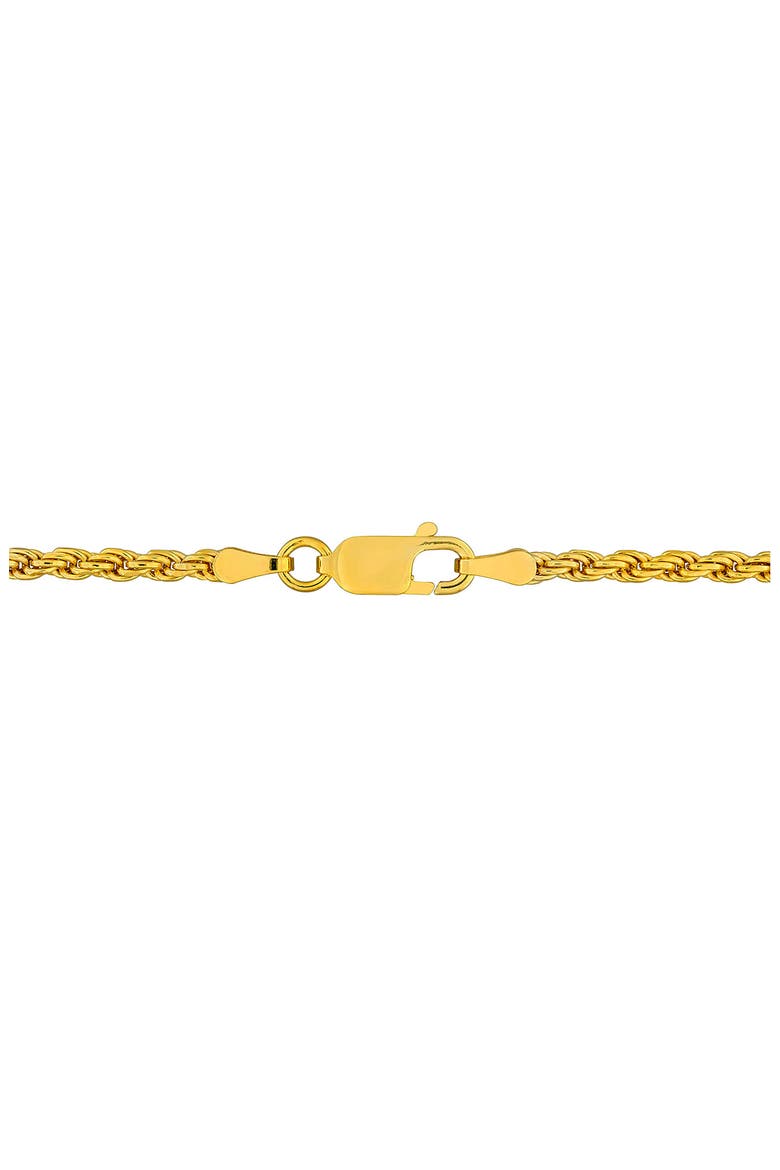 Diamond Cut Rope Chain Necklace, 2.30mm, Alternate, color, YELLOW GOLD