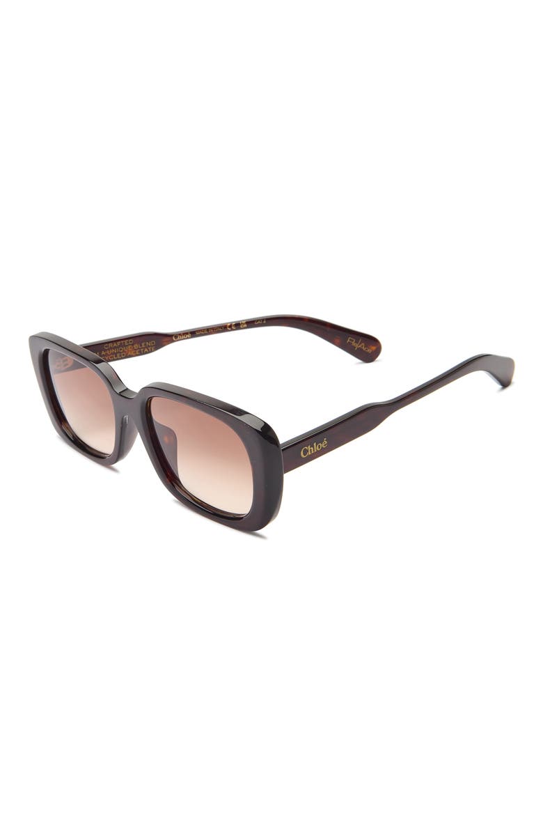 55mm Square Sunglasses, Alternate, color, HAVANA HAVANA BROWN