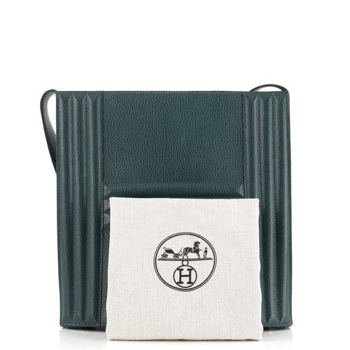 Pre-owned Hermes Hermes Cadena Bag Leather In Green
