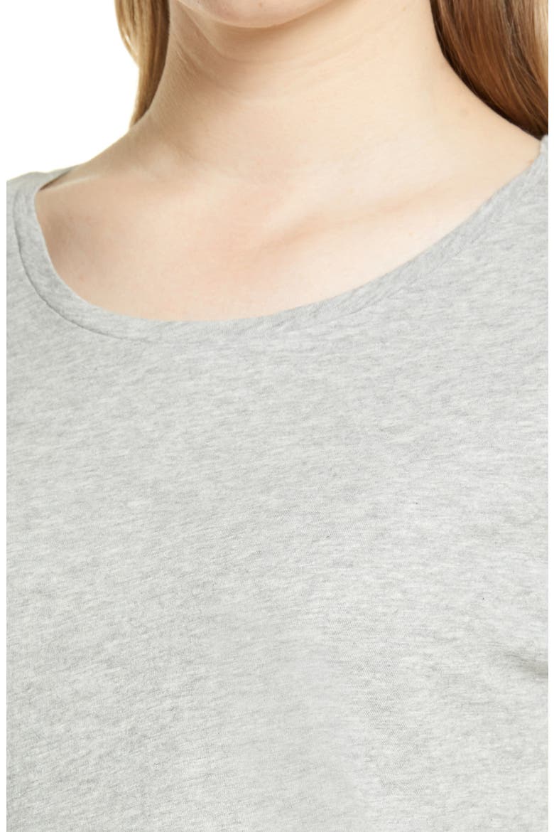Slub Crewneck Tee, Alternate, color, GREY HEATHER