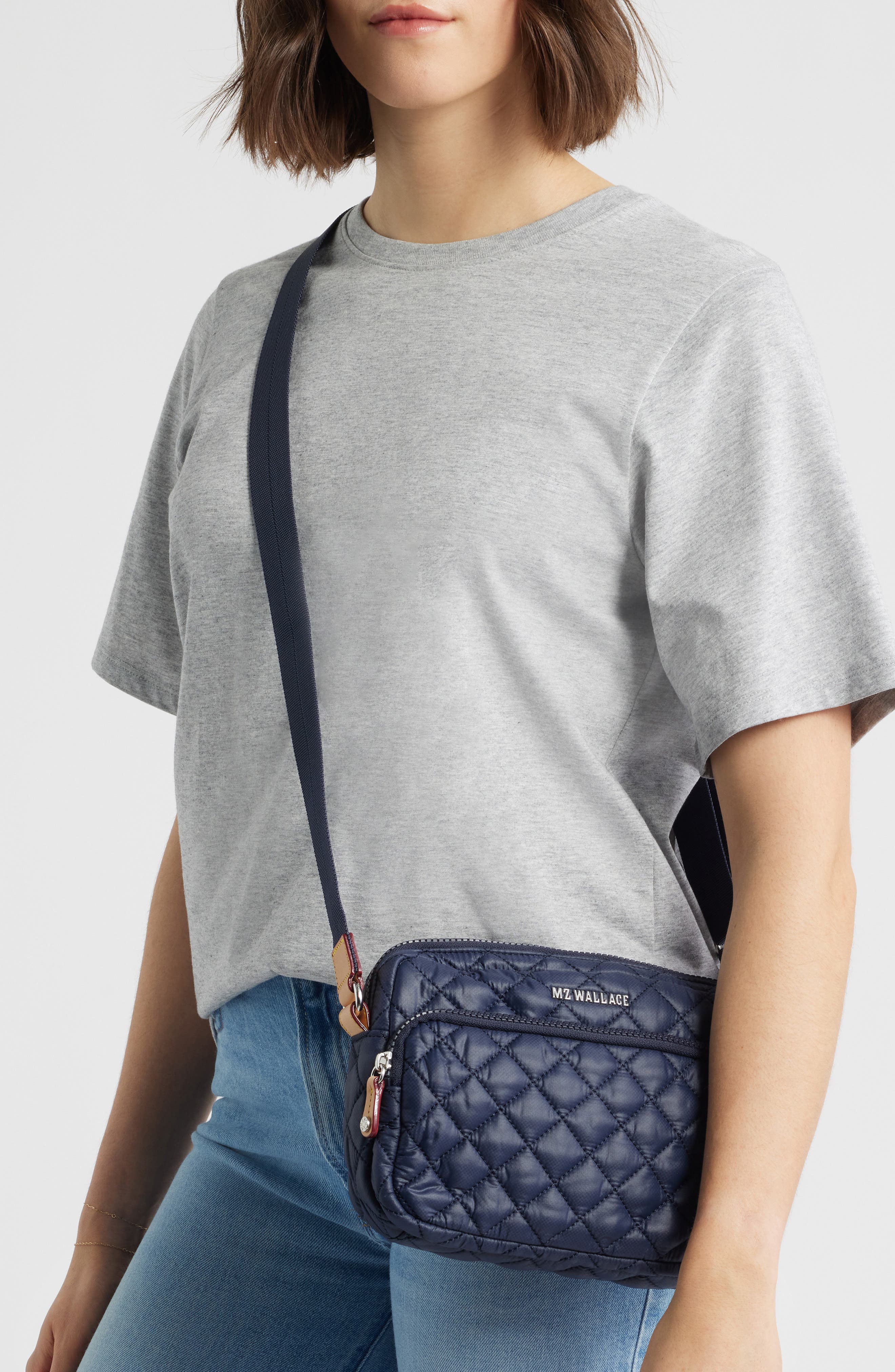 MZ Wallace Small Metro Quilted Nylon Camera Bag, Alternate, color, 