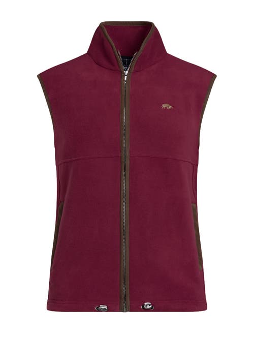 Raging Bull Fleece Gilet In Brown