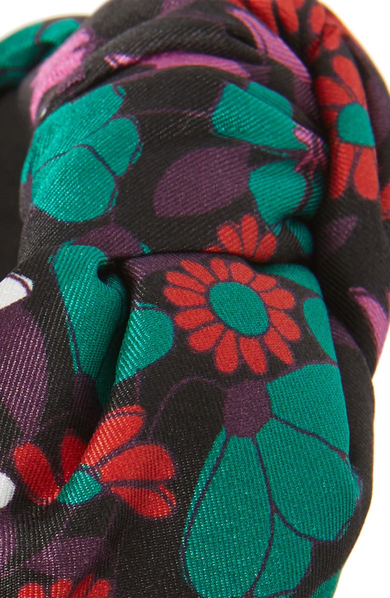 Kate Spade New York floral medley knot silk headband, Alternate, color,