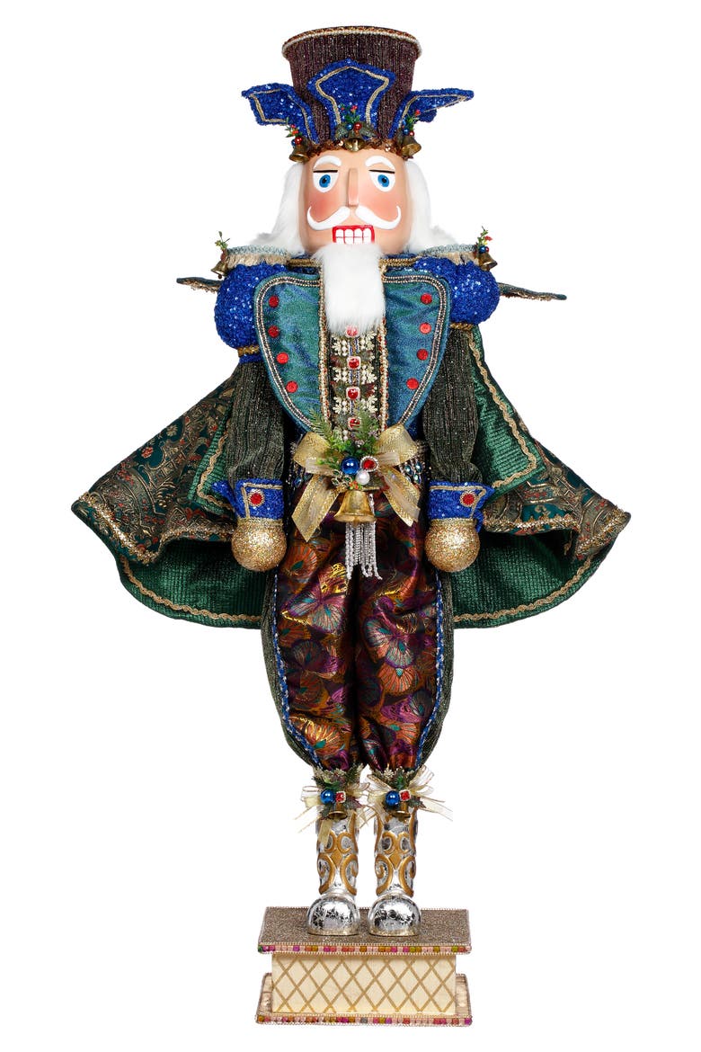 Peacock Nutcracker, Large, Main, color, Royal Blue