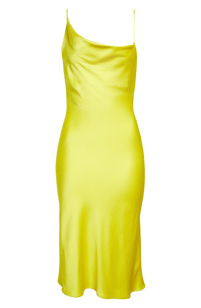 Stella McCartney Satin Slipdress, Alternate, color, Bright Yellow
