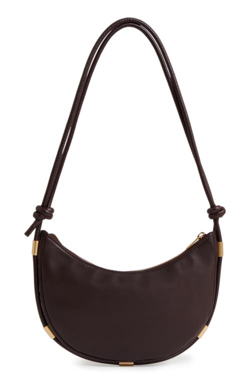 Reiss Oxblood Leather Rope Strap Shoulder Bag In Burgundy