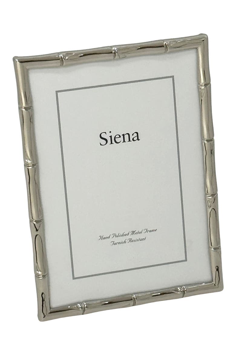 Silvertone Bamboo Design 8" x 10" Picture Frame, Main, color, SILVER
