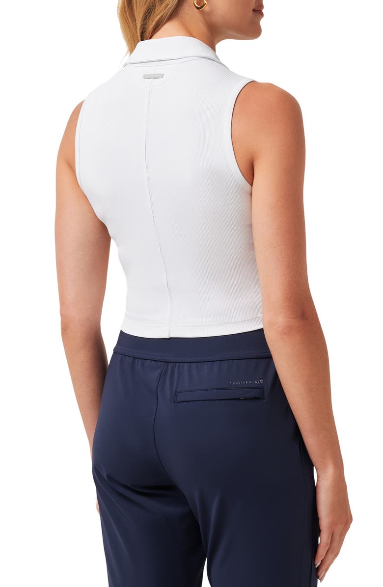 TravisMathew Midline Zip Polo Tank, Alternate, color, White