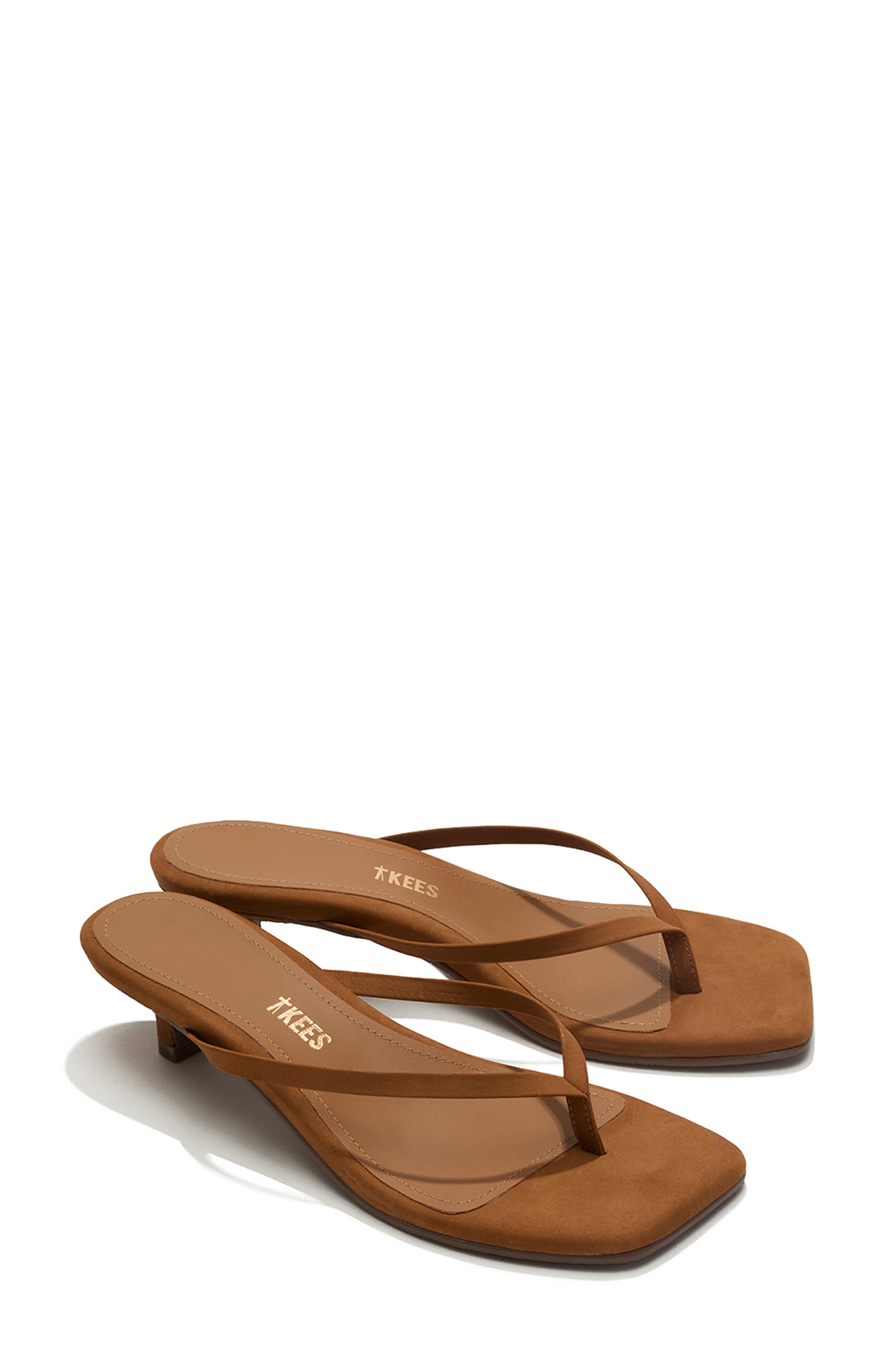 Tkees Julia Kitten Heel Flip Flop In Brown