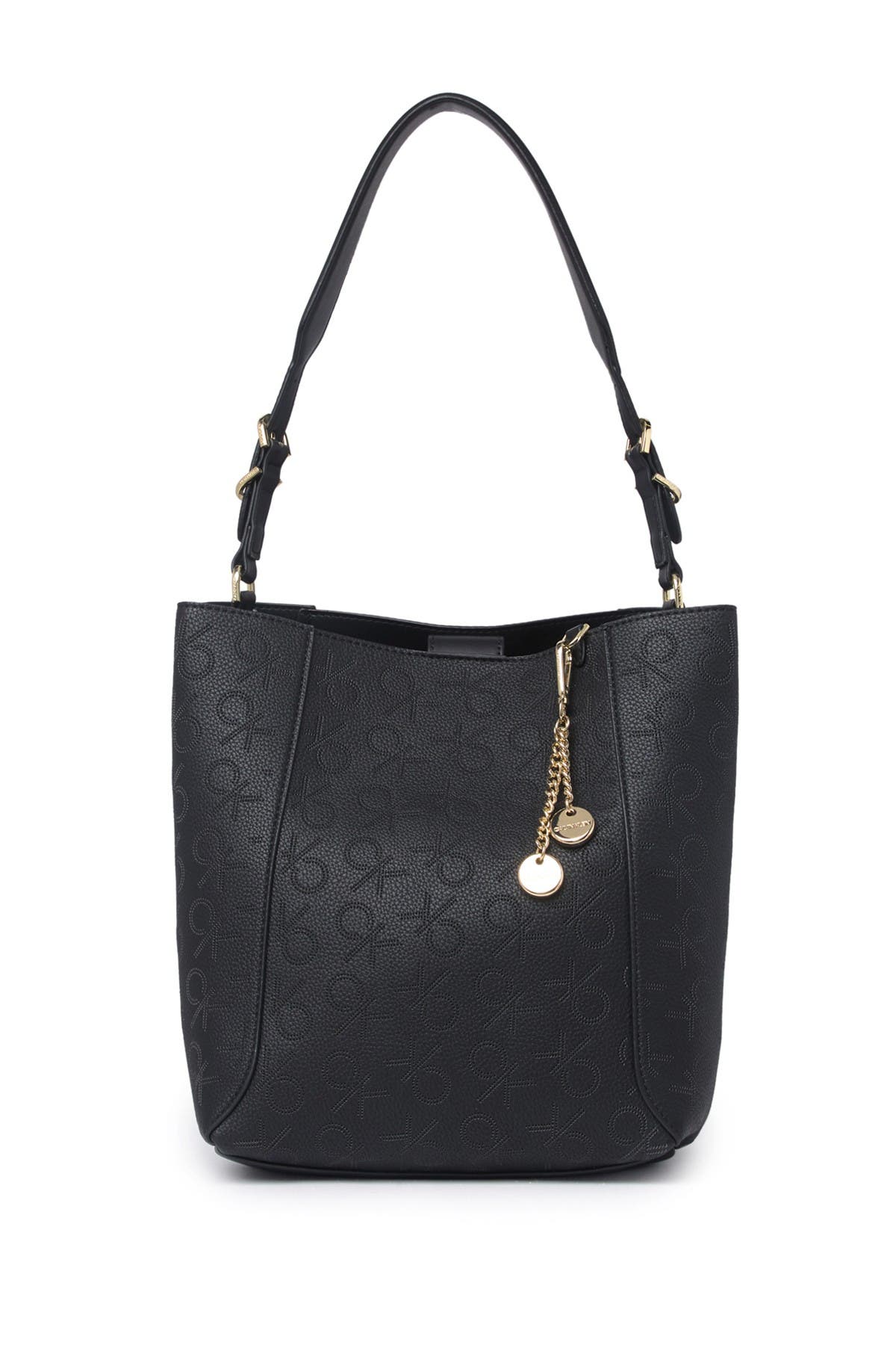 Denver Perforated Montego Logo Hobo Shoulder Bag, Main, color, BLK COMBO