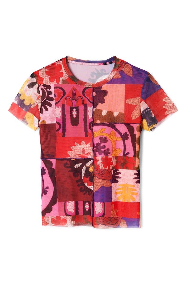Desigual Puzzle Graphic T-Shirt, Alternate, color, 