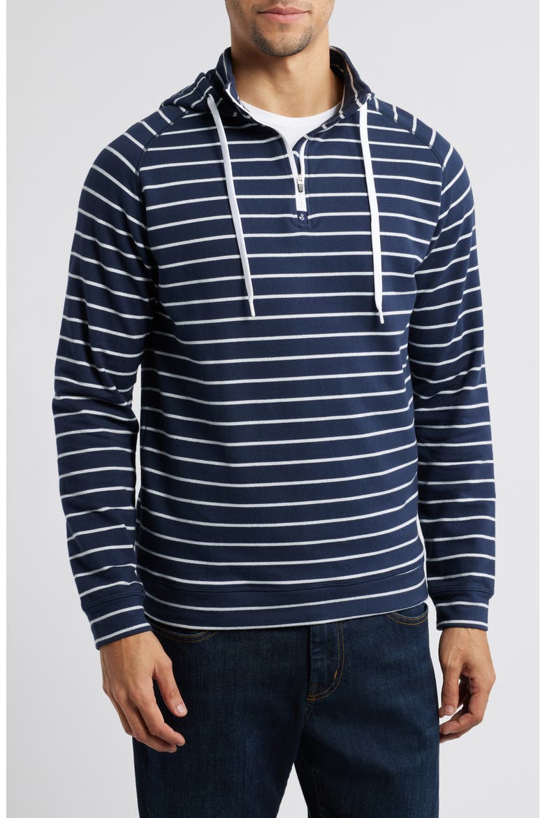 Dalton Quarter Zip Hoodie, Main, color, MIDNIGHT NAVY