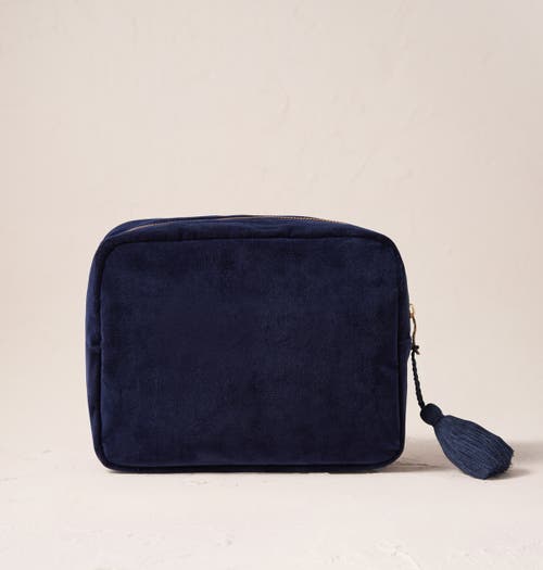 Elizabeth Scarlett Celestial Velvet Wash Bag In Multi