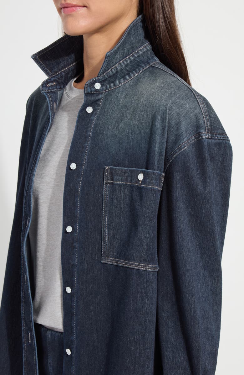 Lysse Cassidy Denim Shacket, Alternate, color, Indigo