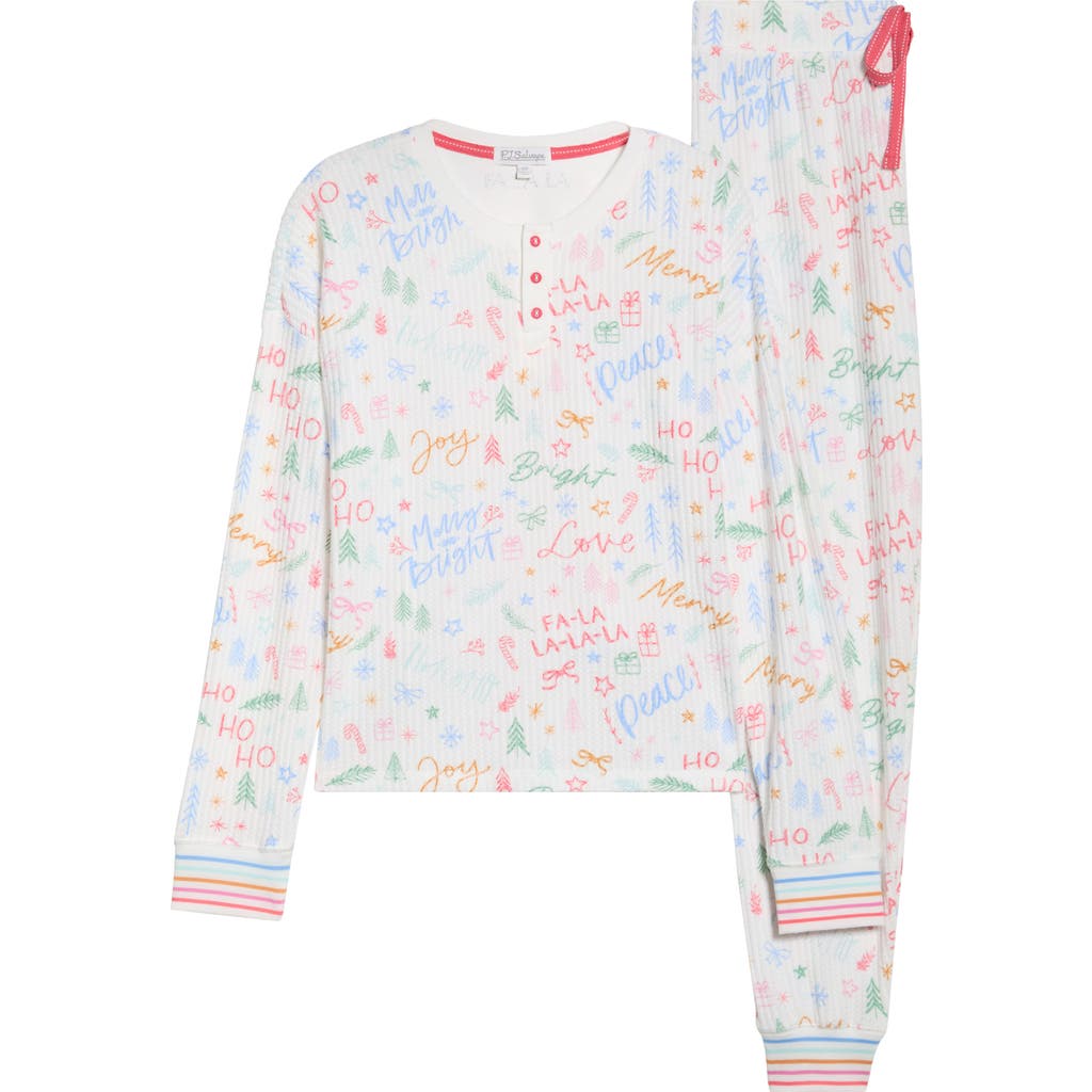 Pj Salvage Ski Jammie Classics Pajamas In White