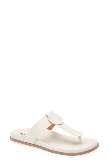 Korks Audie Thong Sandal In White