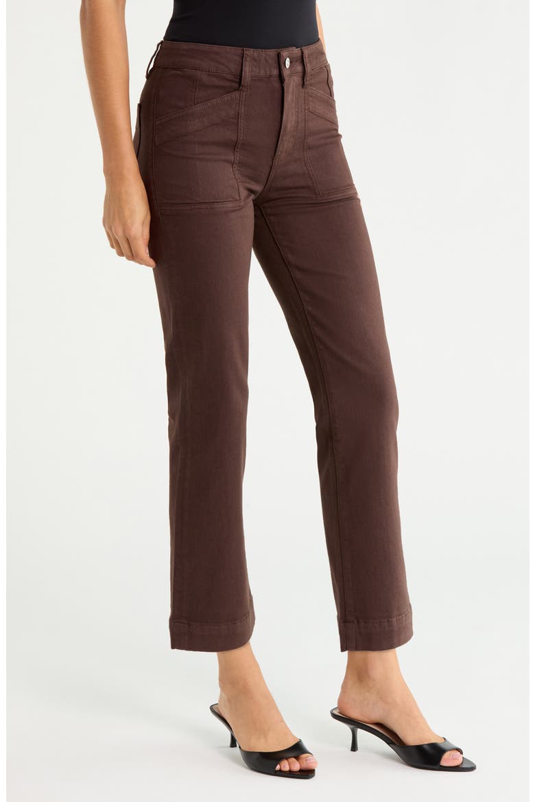 Quincy Ankle Straight Leg Pants, Alternate, color, RICH CHOCOLATE