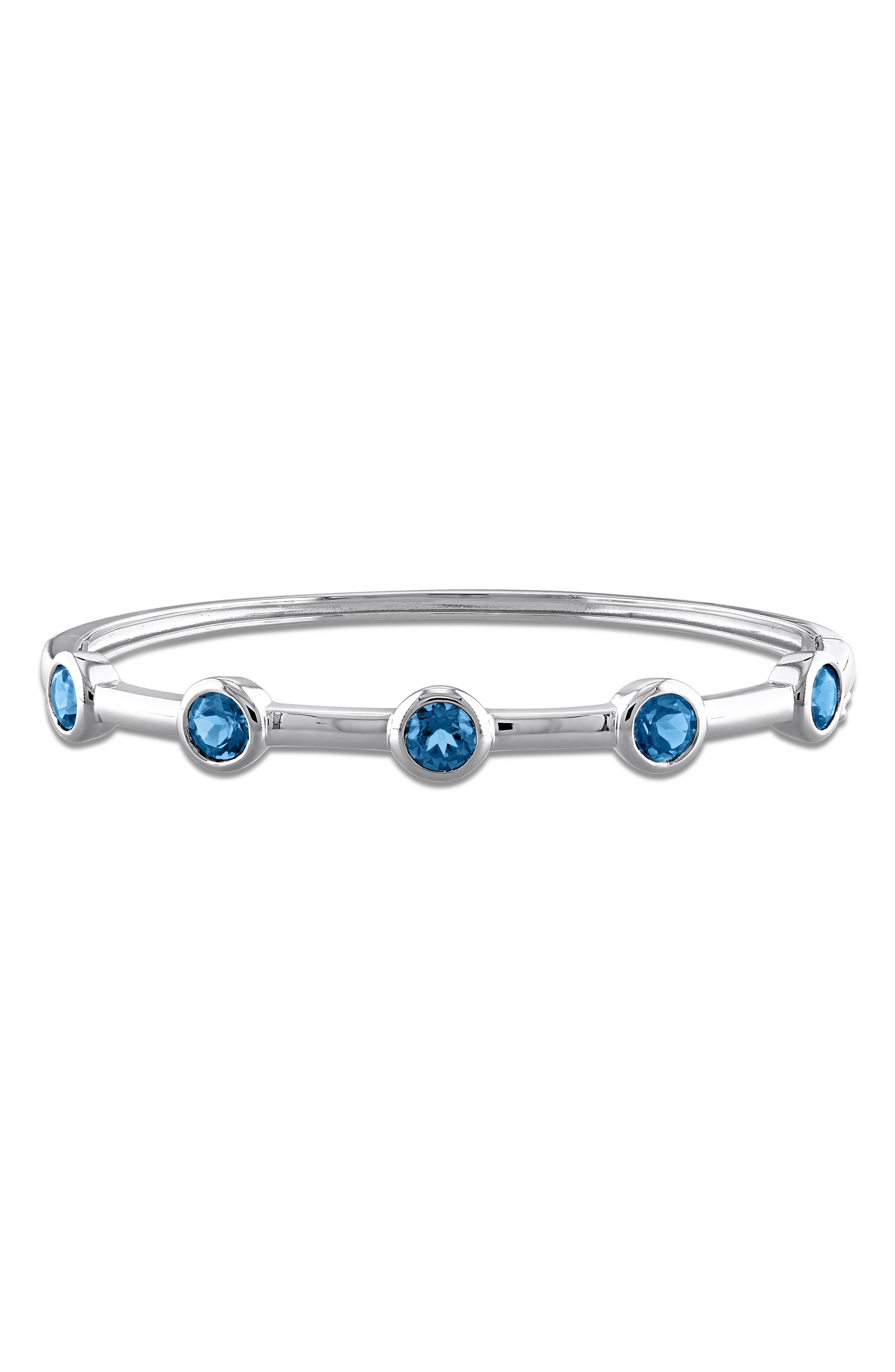 Sterling Silver London Blue Topaz Bangle