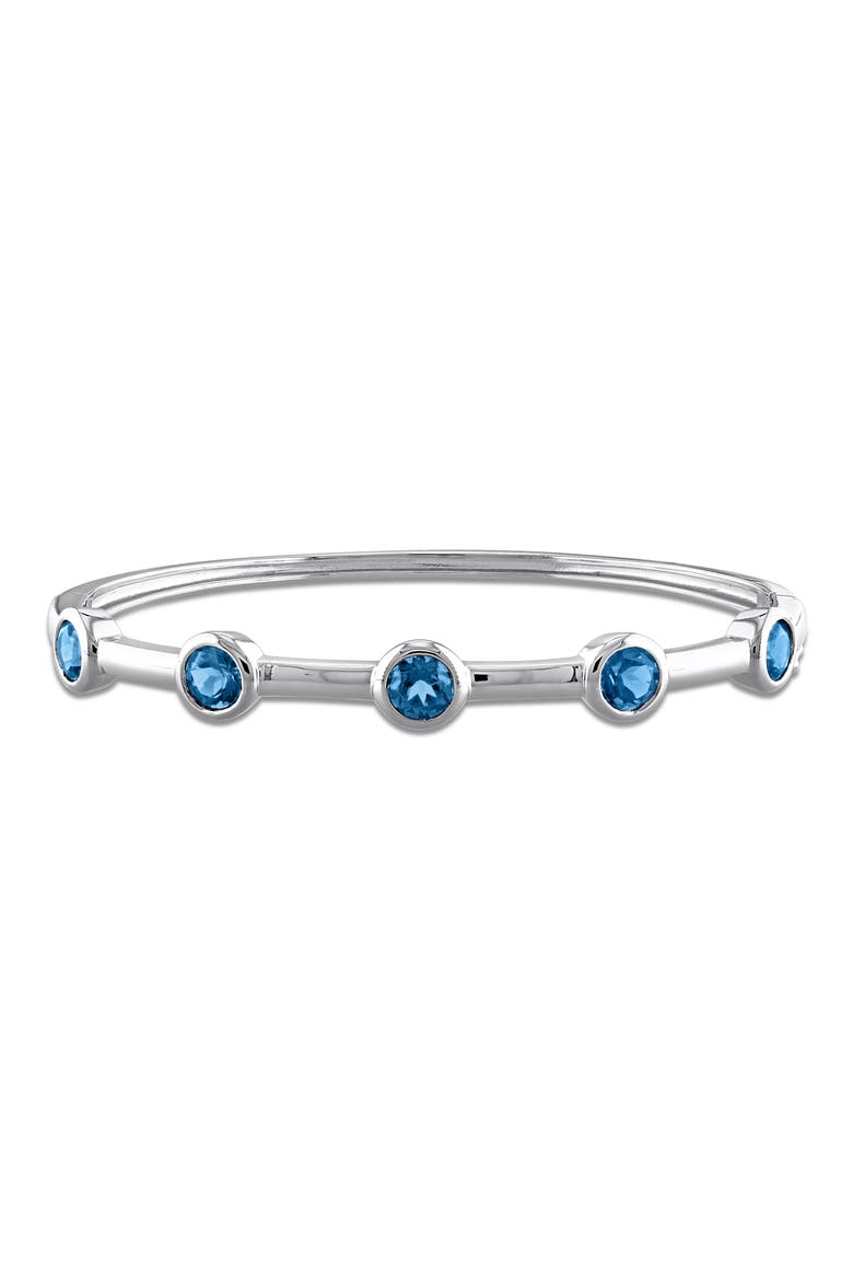 Sterling Silver London Blue Topaz Bangle, Main, color, BLUE