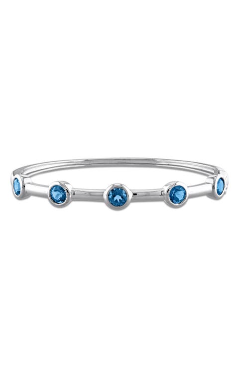 Sterling Silver London Blue Topaz Bangle