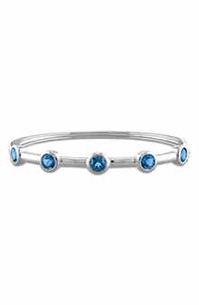 Sterling Silver London Blue Topaz Bangle