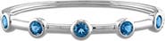 DELMAR Sterling Silver London Blue Topaz Bangle