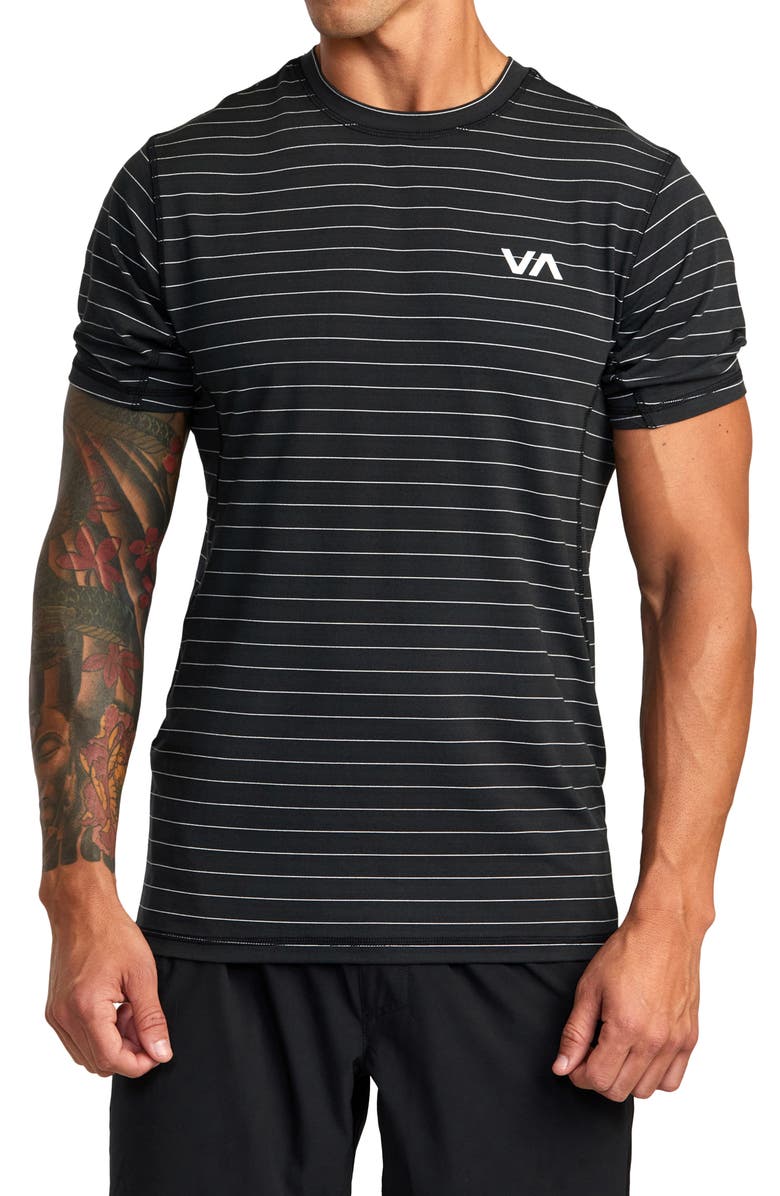RVCA Sport Vent Stripe Performance Graphic T-Shirt, Main, color,