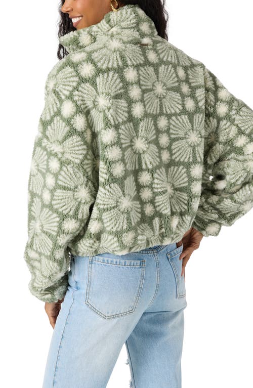 O'neill Cordin Allover Print Fleece Jacket In Green