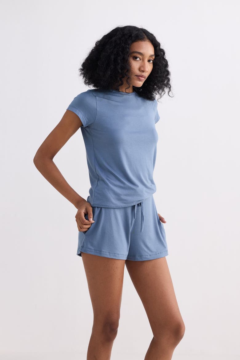 Essential Short Sleeve Tee Set, Alternate, color, Blue