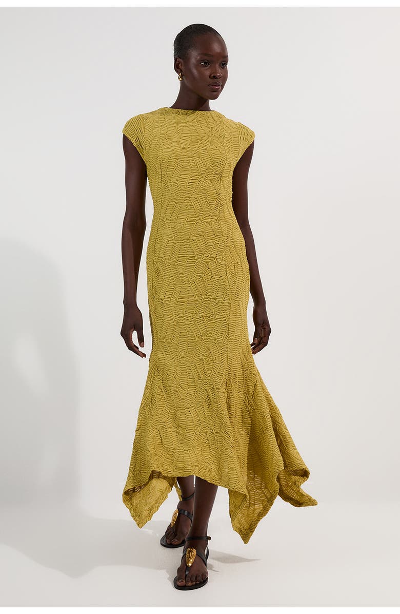 Karen Millen Sleeve Trim Detail Jersey Maxi Dress, Main, color, 
