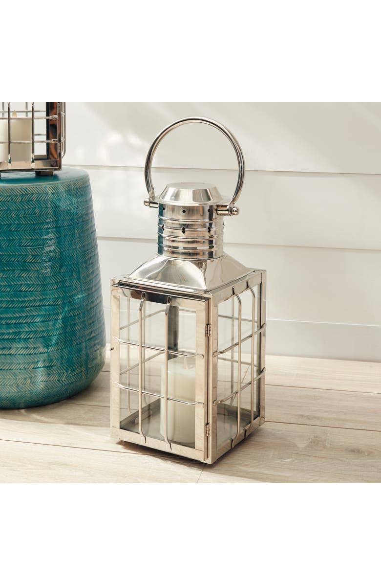 Napa Home & Garden Nantucket Outdoor Lantern 17.5", Alternate, color, Silver