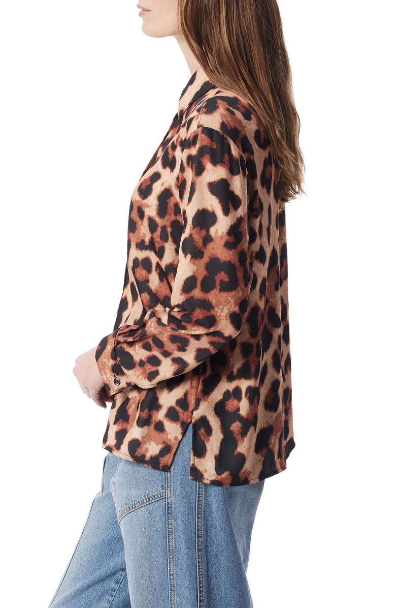 DO by Dee Ocleppo Yuna Leopard Print Button-Up Shirt, Alternate, color, Neutral-Large Animal