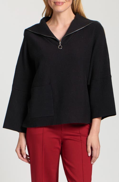 Apny Half-zip Pullover In Black