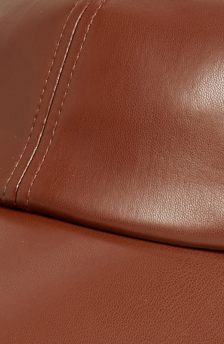 Lele Sadoughi Faux Leather Baseball Cap, Alternate, color,