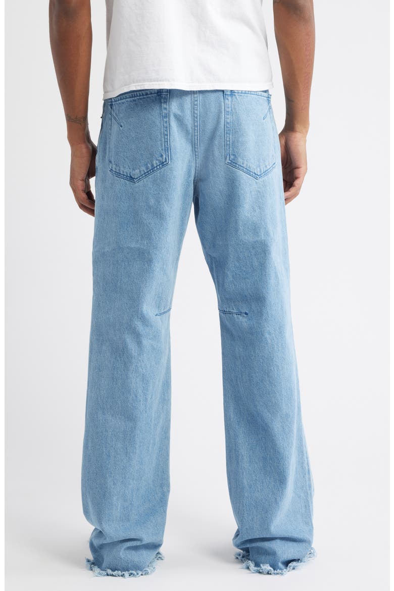 Dart Five-Pocket Fray Hem Jeans, Alternate, color, BLUE