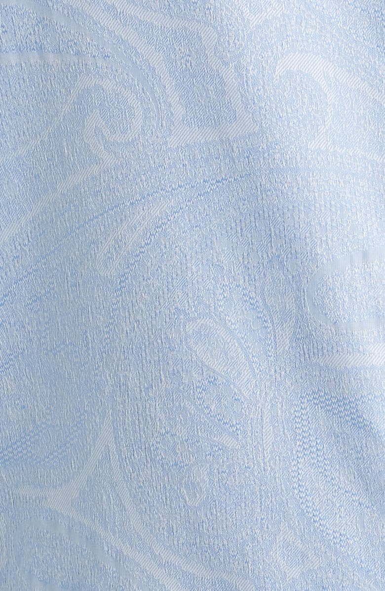 Etro Roma Regular Fit Light Blue Paisley Jacquard Cotton Dress Shirt, Alternate, color, Indaco