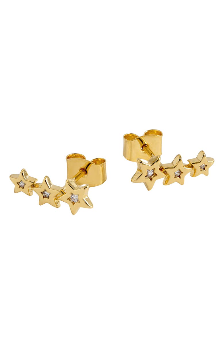 Estella Bartlett Cubic Zirconia Star Ear Crawler Earrings, Alternate, color, 