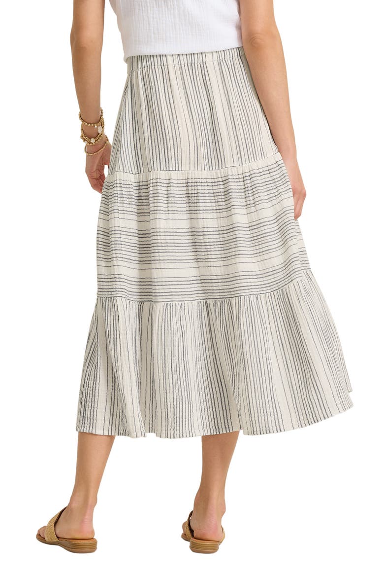 Luminous Tide Cotton Tiered Midi Skirt, Alternate, color, COASTLINE