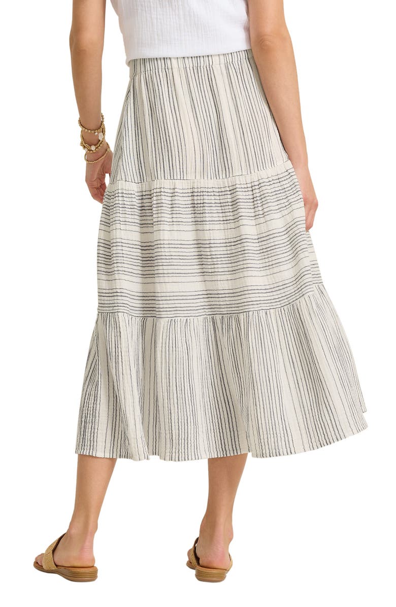 Tommy Bahama Luminous Tide Cotton Tiered Midi Skirt, Alternate, color, Coastline