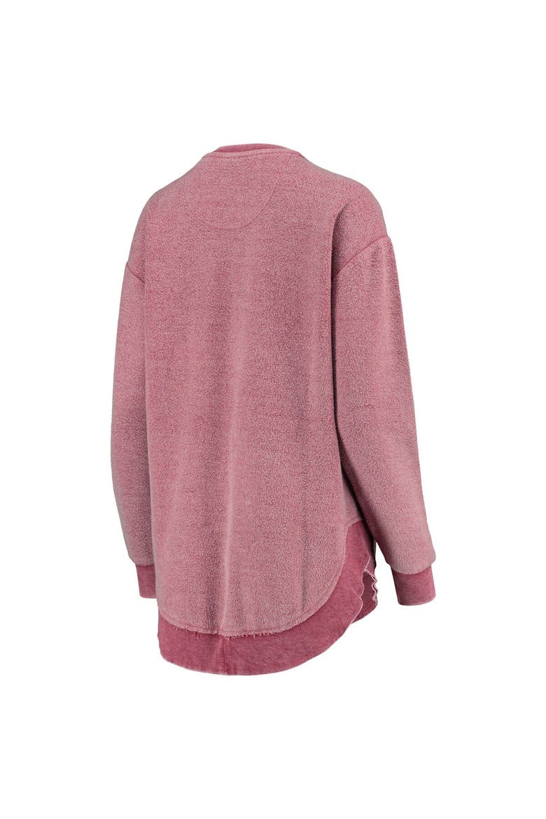 Women's Pressbox Crimson Indiana Hoosiers Ponchoville Pullover Sweatshirt, Alternate, color, Crimson