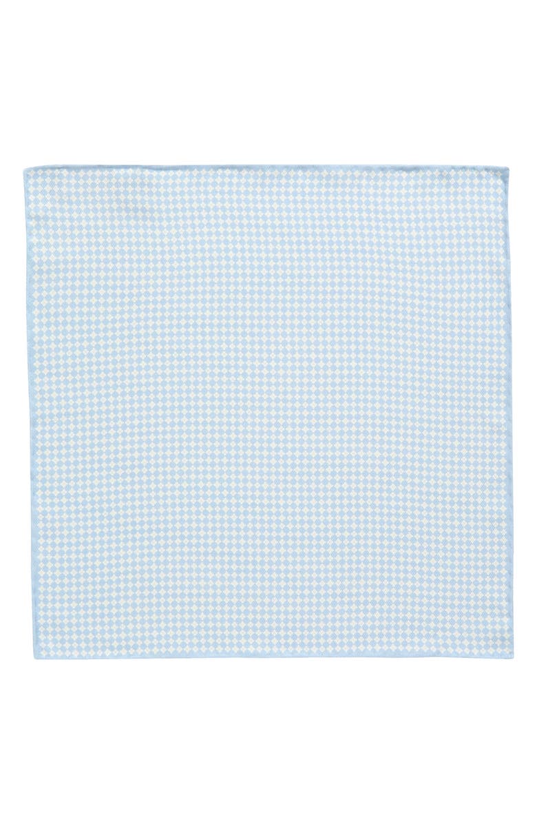 BOSS Silk Pocket Square, Alternate, color, Light/Pastel Blue
