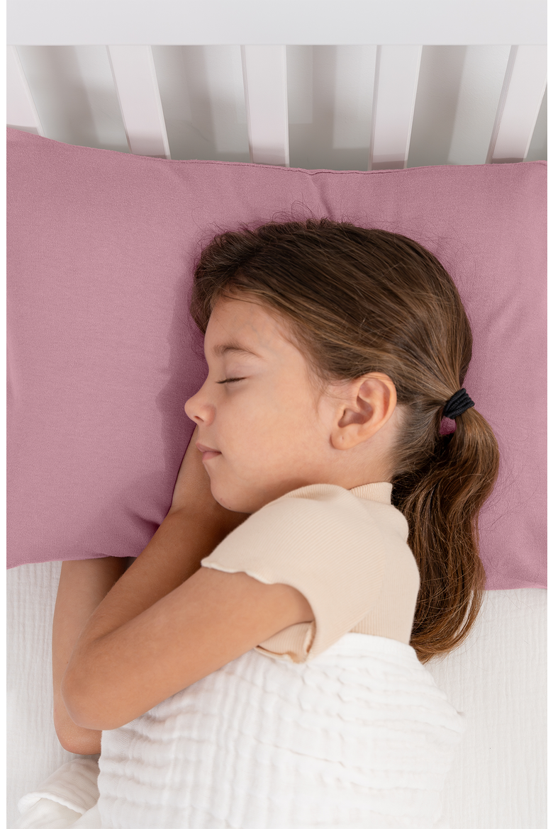 Toddler Pillows with Soft Cotton Pillow Case, Alternate, color, Mauve